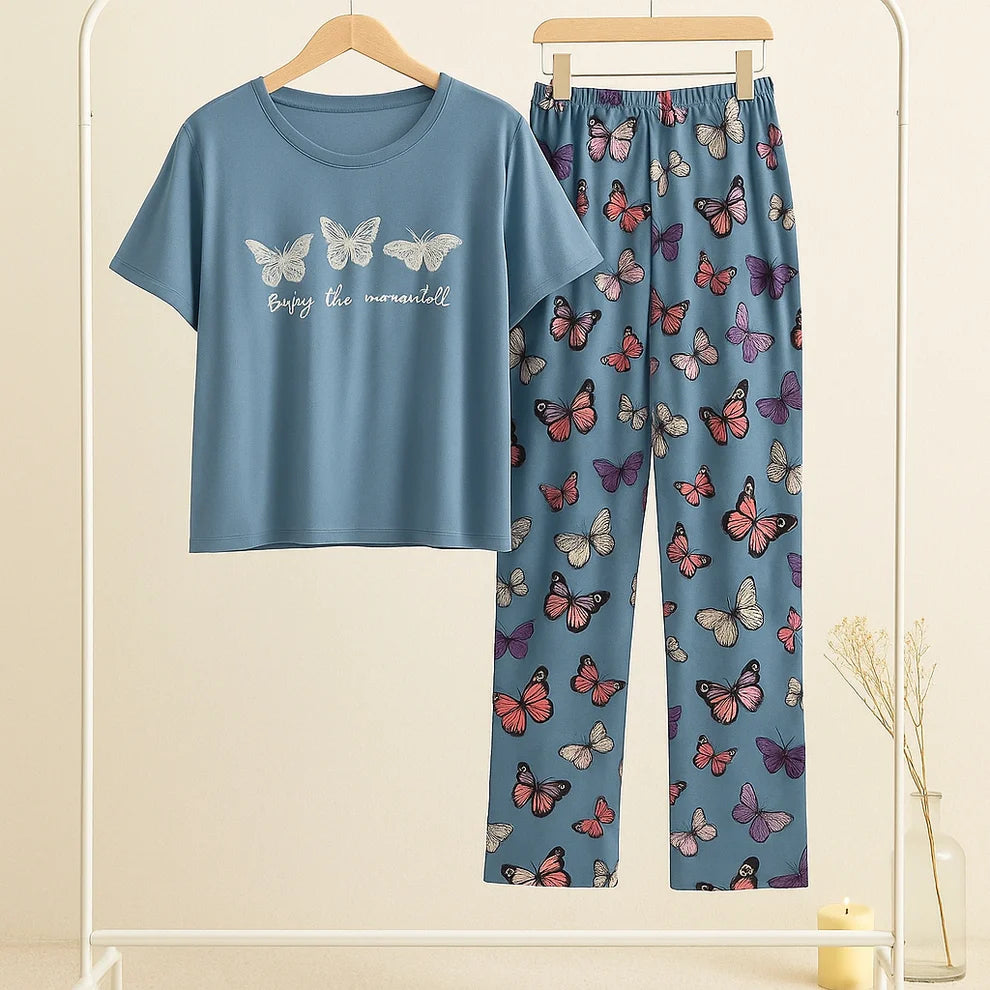 Multi Colours Butterfly Night Wear