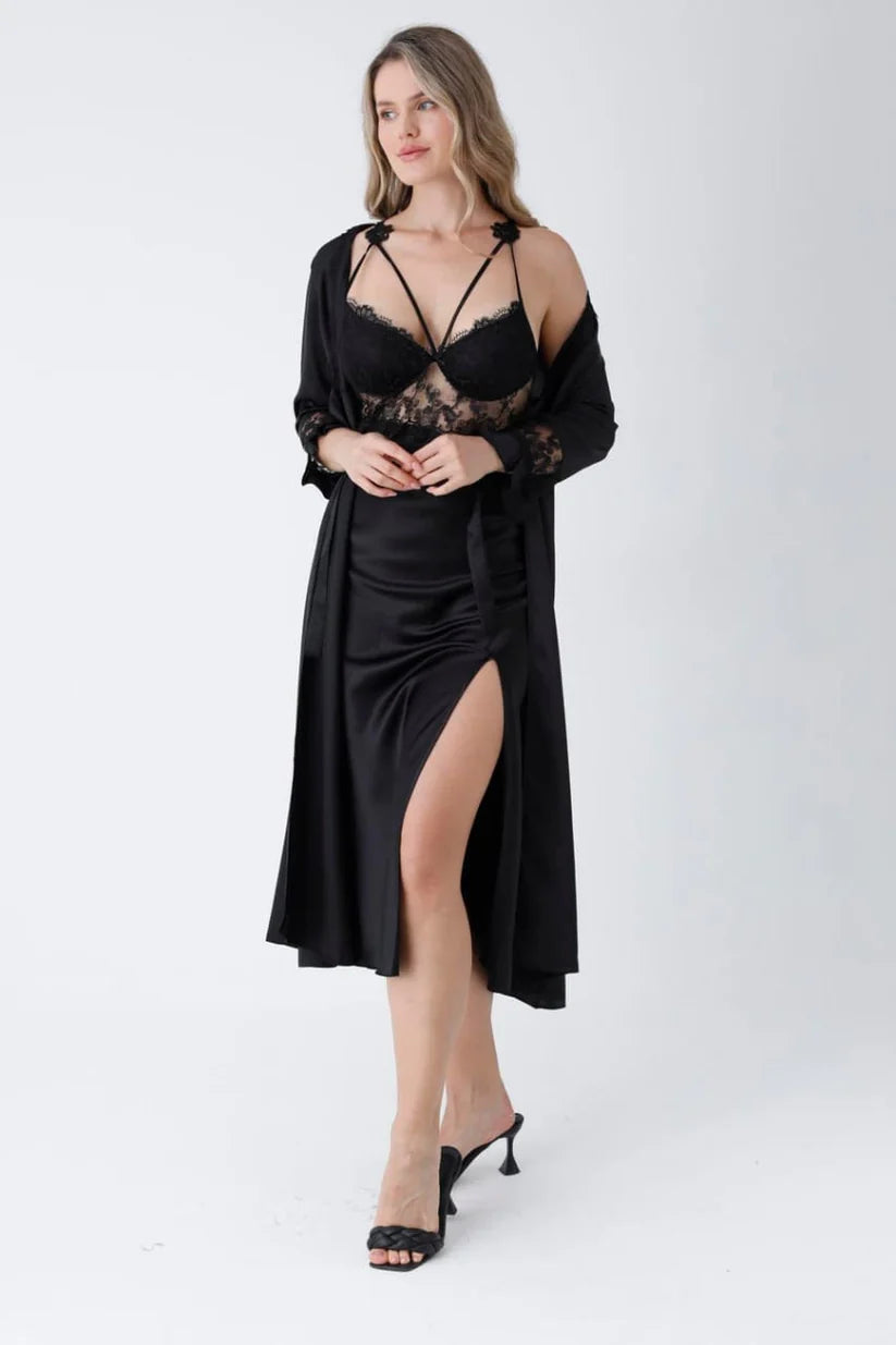 Premium 6-Piece Satin Silk Bridal Nightwear Dream Set
